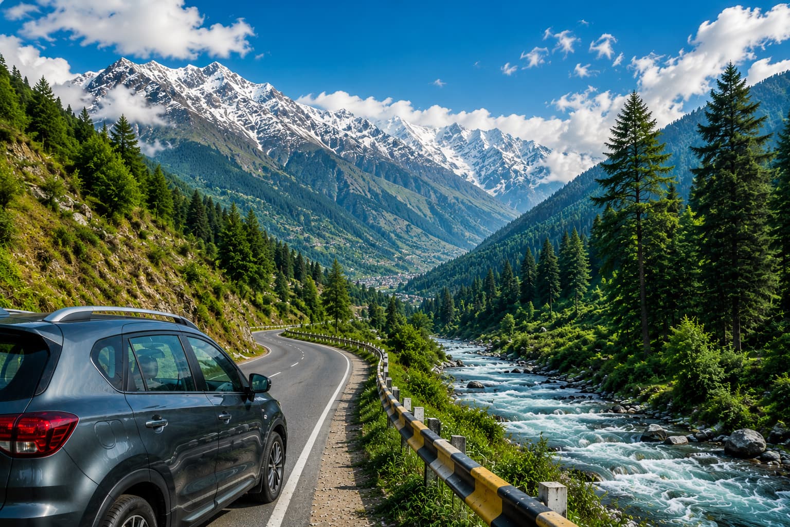 Road from Manali to Jibhi, Tirthan Valley