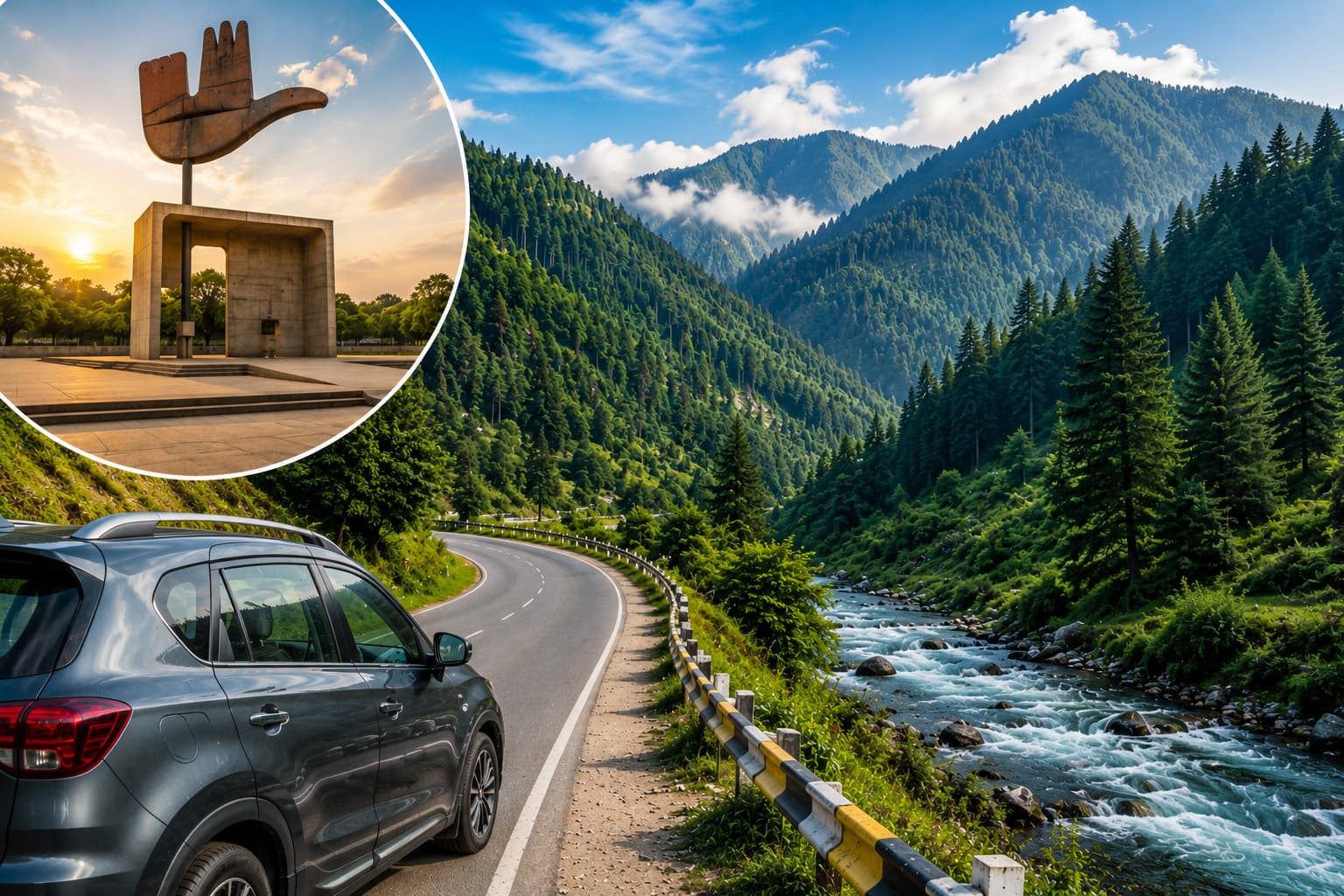 Road from Chandigarh to Jibhi, Tirthan Valley