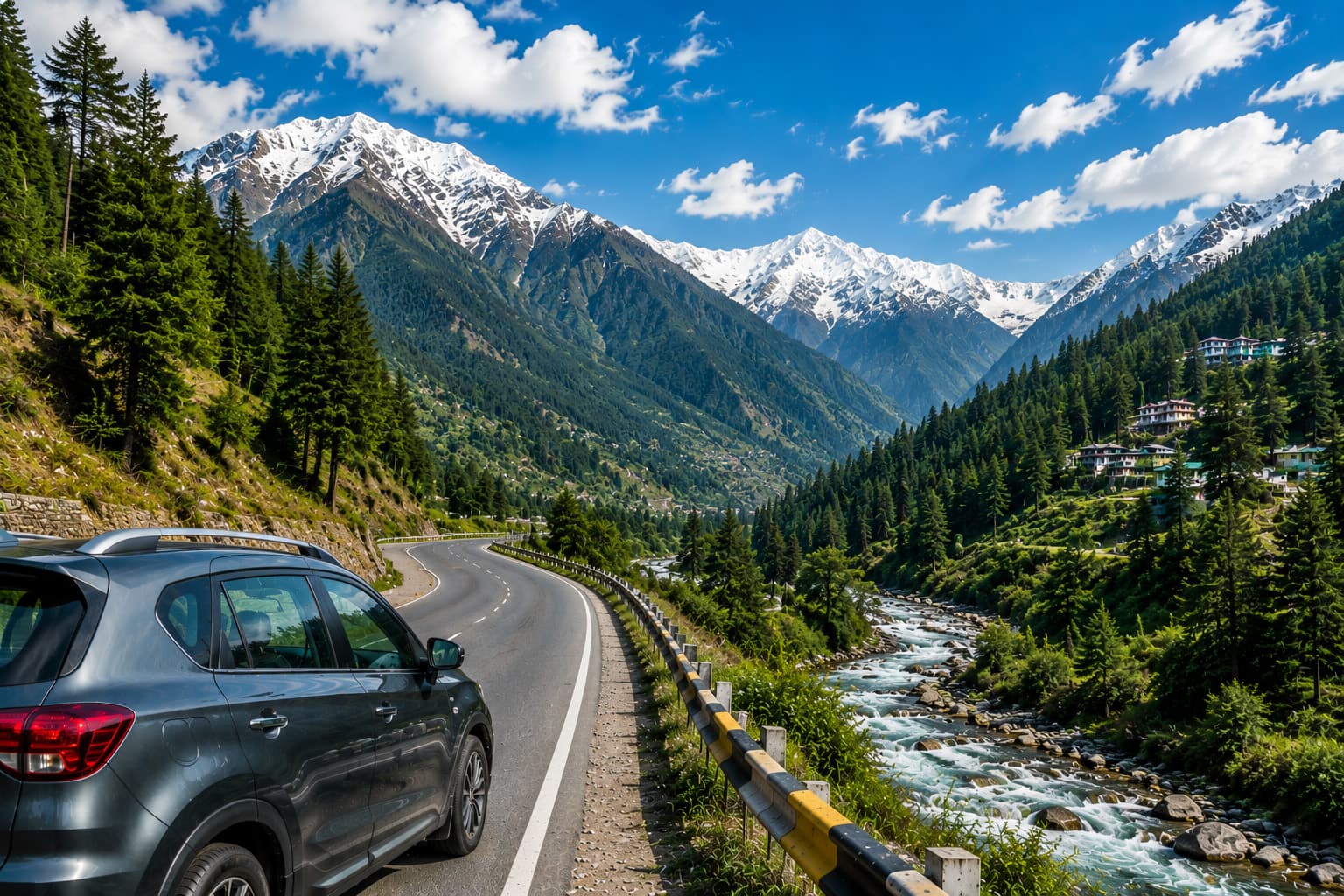 Road from Shimla to Jibhi, Tirthan Valley
